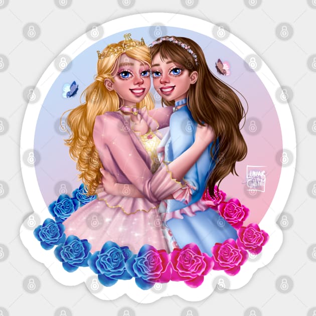 Barbie as the Princess and the Pauper Sticker by _LunarChim_